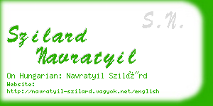 szilard navratyil business card